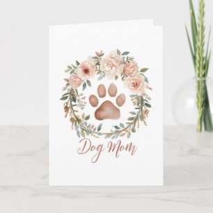 Happy Mother's Day From The Dog Watercolor Floral Card