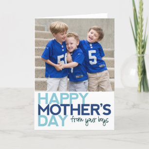 Happy Mother's Day from your Boys Card