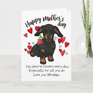 Happy Mother's Day from your Dachshund Dog Card