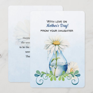 Happy Mother's Day from your daughter Single Daisy Card