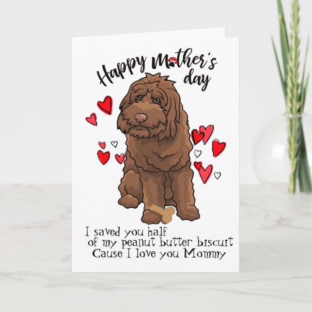 Happy Mother's Day from your Labradoodle Dog Card (Front)