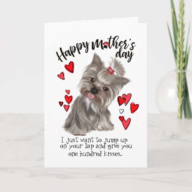 Happy Mother's Day from your Yorkie Dog Card (Front)