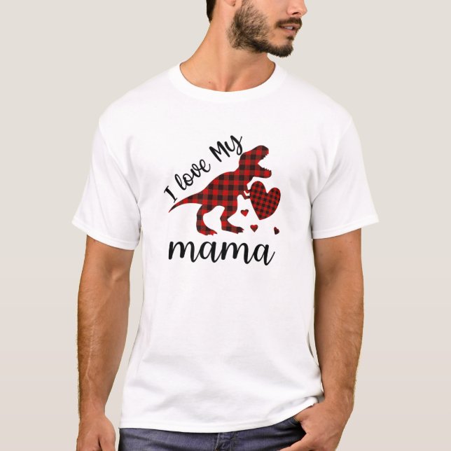 Happy Mothers Day Funny Trex Valentines Day Boys G T-Shirt (Front)