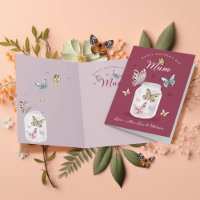 Happy Mother's Day Gift Mum Watercolor Butterflies
