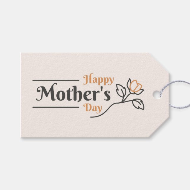 Happy Mothers Day Gift Tags (Front (Horizontal))