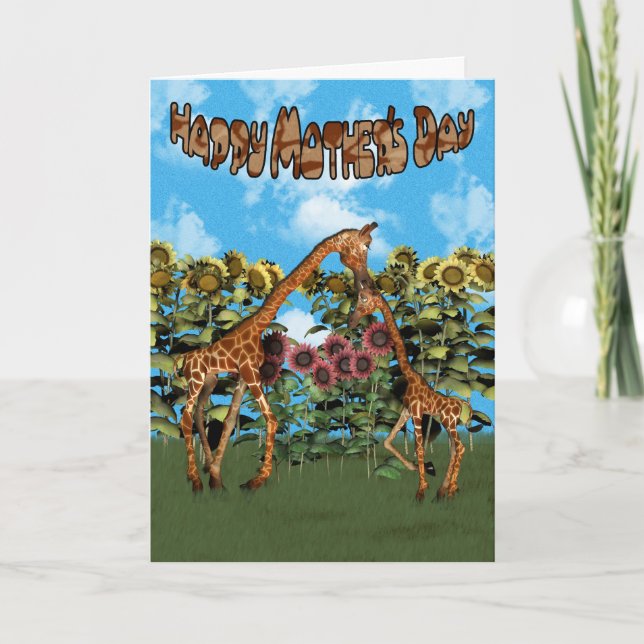 Happy Mother's Day Giraffe card (Front)