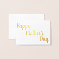 Happy Mother's Day Gold Foil Script Elegant