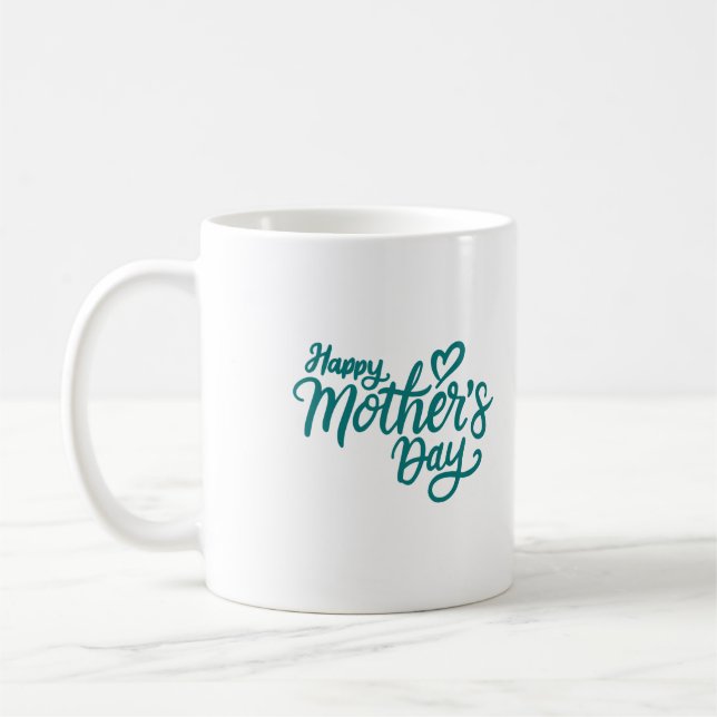 Happy Mother's Day Green Coffee Mug (Left)