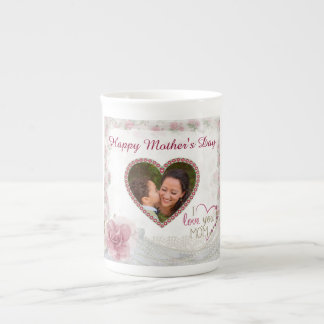 Happy Mother's Day Heart Personalised Bone China Mug