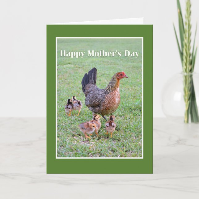 Happy Mother's Day Hen and Chicks Card (Front)