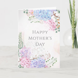 happy mother's day hydrangea card