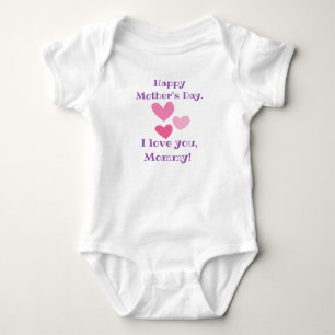 Happy mother's day- i love you mommy baby bodysuit