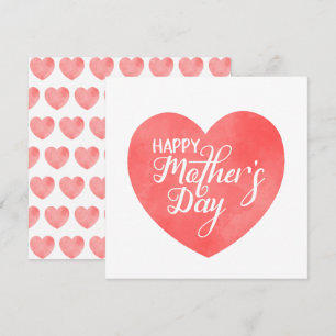 Happy mother's day in pink heart, mum love