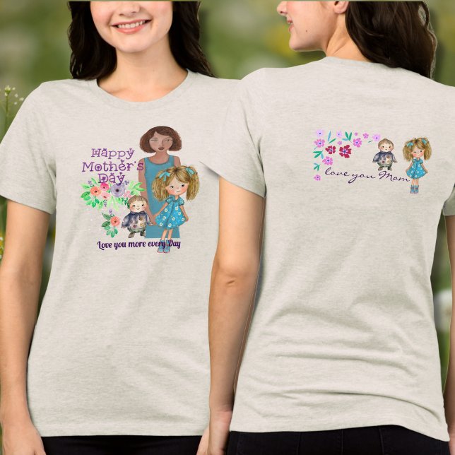 HAPPY MOTHER'S DAY & kids Tri-Blend Shirt (HAPPY MOTHER'S DAY & kids Tri-Blend Shirt)