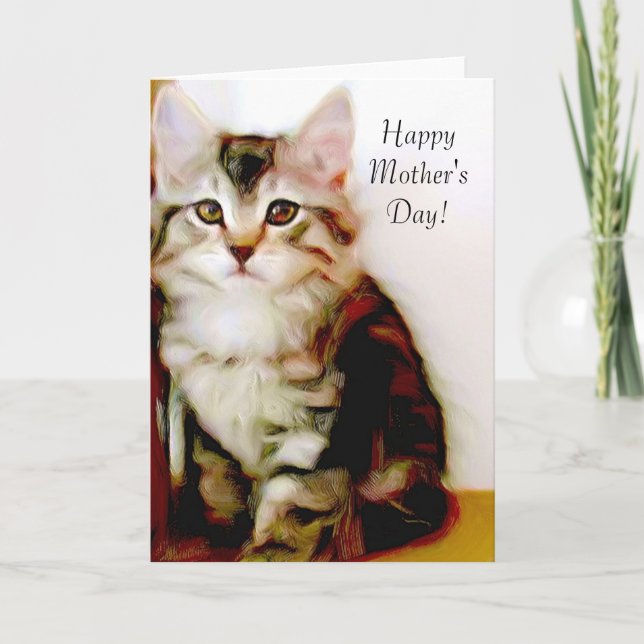Happy Mother's Day Kitten greeting card (Front)