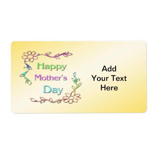 Happy Mother's Day Label (Front)