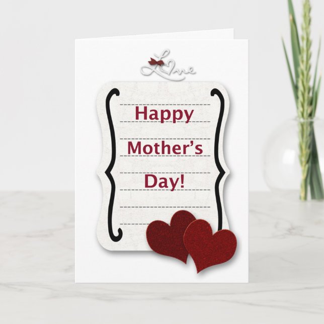 Happy Mother's Day Love Note Card (Front)