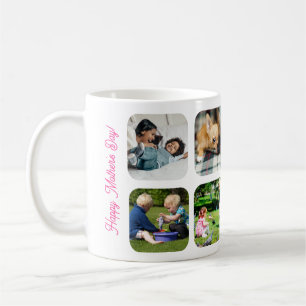Happy Mothers Day love you mum photo pink white Coffee Mug