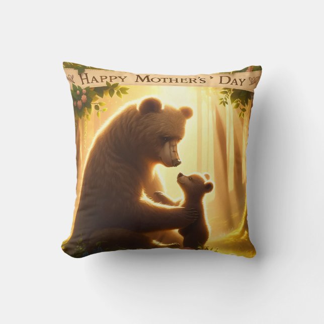 Happy Mother's Day, Mama Bear  Cushion (Front)