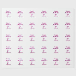Happy Mother's day mauve love name female sign tit Wrapping Paper