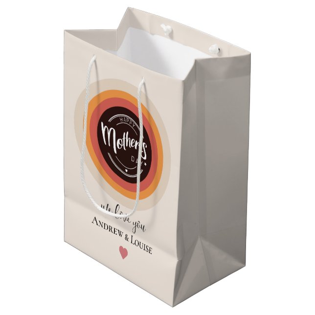 Happy mother's day medium gift bag (Front Angled)