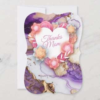 Happy Mother's Day modern Thank You Card
