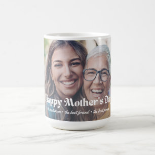 happy mothers day,modern typography photo chic coffee mug