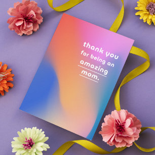 Happy Mother's Day MOM Modern Abstract Photo Holiday Card