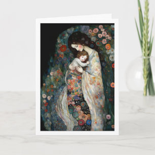 Happy Mother's Day Mother and Child Painting Card