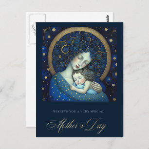 Happy Mother's Day Mother and Daughter Painting  Postcard