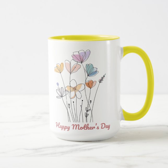 Happy Mother's Day Mug – A Beautiful Floral Gift (Right)