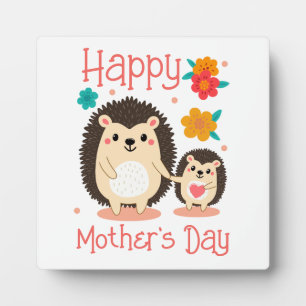 Happy Mother's Day Mum And Baby Hedgehog  Plaque