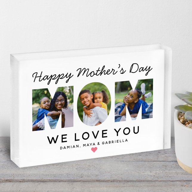 Happy Mothers Day Mum Custom Collage Photo Block (Creator Uploaded)
