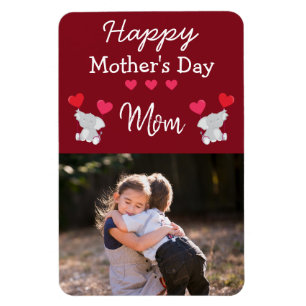 Happy Mother's Day Mum Elephant Photo Magnet