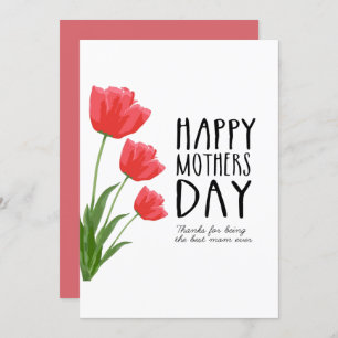 Happy Mothers Day Mum Flower Holiday Card