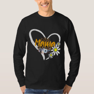Happy Mother's Day Mum Heart Daisy Flower Rainbow T-Shirt