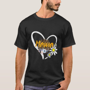 Happy Mother's Day Mum Heart Daisy Flower Rainbow T-Shirt