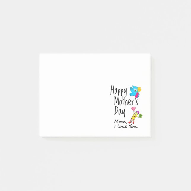 Happy Mothers Day. Mum I love you. Post-it Notes (Front)
