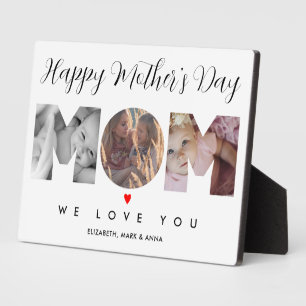 Happy Mothers Day Mum Photo Collage Custom  Plaque