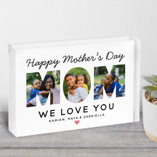 Happy Mothers Day Mum Photo Letter Block
