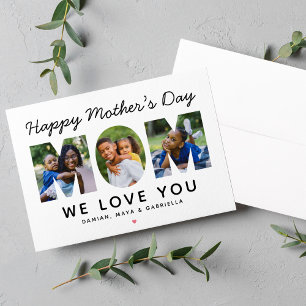 Happy Mothers Day Mum Photo Letter Flat Card