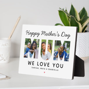 Happy Mothers Day Mum Photo Letter Plaque