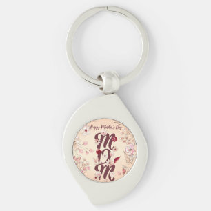 Happy Mother's Day Mum Warm Floral Key Ring