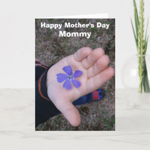 Happy Mother's Day Mummy from Child Purple Flower Card
