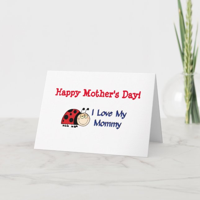 Happy Mothers Day Mummy - Ladybug Card (Front)