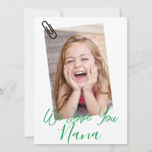 Happy Mother's day, nana, grandma simple photo   Holiday Card