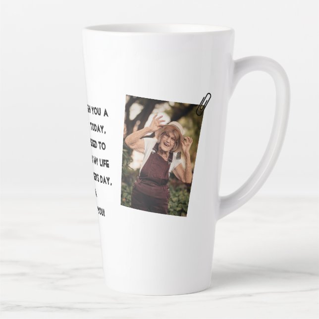 Happy Mother's day, nana, grandma simple photo  Latte Mug (Right)