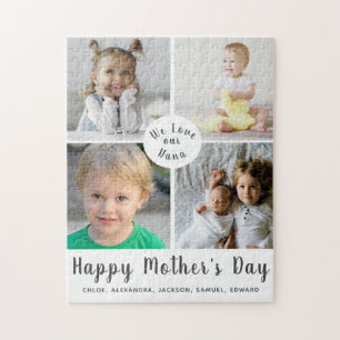 Happy Mother's Day Nana Photo Collage Jigsaw Puzzle