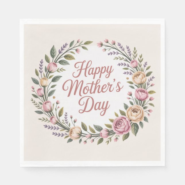 Happy Mother's Day  Napkin (Front)