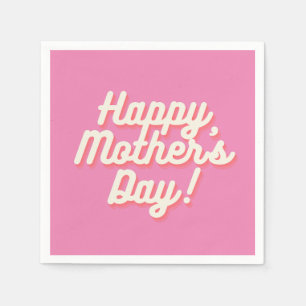 Happy Mother's Day Napkins Pink
